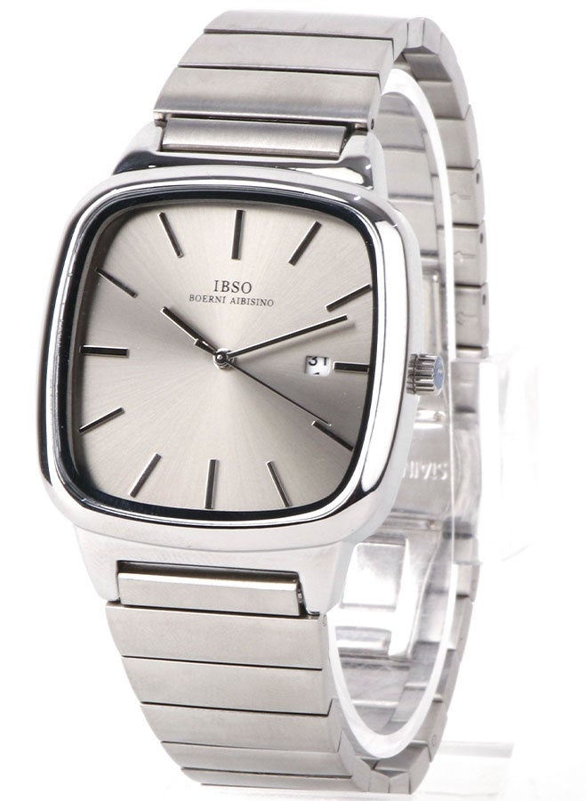 IBSO elegant Men's Watch from with a Silver Bracelet and Sophisticated Silver Dial Featuring a Date Display - Image 4